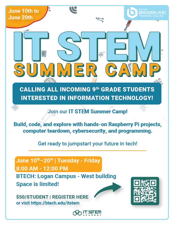 2025 IT STEM Summer Camp Flyer